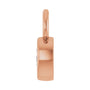 Sapphire Row Natural Diamond Pear Bezel Hoop Charm - 14K Rose Gold, 5 × 3 mm · 1/5 ct (view 3)