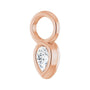 Sapphire Row Natural Diamond Pear Bezel Hoop Charm - 14K Rose Gold, 4 × 2.5 mm · 1/10 ct (view 2)