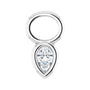 Sapphire Row Natural Diamond Pear Bezel Hoop Charm - 14K White Gold, 4 × 2.5 mm · 1/10 ct