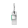 Sapphire Row Lab-Grown Gemstone Pear Bezel Hoop Charm - Emerald, 14K White Gold, 5 × 3 mm (view 3)