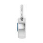 Sapphire Row Lab-Grown Gemstone Pear Bezel Hoop Charm - Blue Sapphire, 14K White Gold, 5 × 3 mm (view 3)
