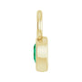 Sapphire Row Lab-Grown Gemstone Pear Bezel Hoop Charm - Emerald, 14K Yellow Gold, 4 × 3 mm (view 3)