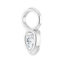 Sapphire Row Lab-Grown Gemstone Pear Bezel Hoop Charm - Diamond, 14K White Gold, 4 × 2.5 mm (view 2)
