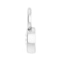 Sapphire Row Lab-Grown Gemstone Pear Bezel Hoop Charm - Diamond, 14K White Gold, 4 × 2.5 mm (view 3)