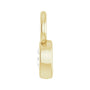 Sapphire Row Lab-Grown Gemstone Pear Bezel Hoop Charm - Diamond, 14K Yellow Gold, 4 × 2.5 mm (view 3)