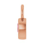 Sapphire Row Lab-Grown Gemstone Pear Bezel Hoop Charm - Ruby, 14K Rose Gold, 5 × 3 mm (view 3)