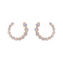 Sapphire Row Lab-Grown Diamond Graduated Front-Back Hoop Earrings - 14K Rose Gold, 12 × 12 mm · 1/2 ctw (view 2)