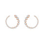 Sapphire Row Lab-Grown Diamond Graduated Front-Back Hoop Earrings - 14K Rose Gold, 15 × 15 mm · 7/8 ctw (view 2)