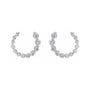 Sapphire Row Lab-Grown Diamond Graduated Front-Back Hoop Earrings - 14K White Gold, 12 × 12 mm · 1/2 ctw