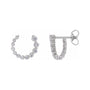 Sapphire Row Lab-Grown Diamond Graduated Front-Back Hoop Earrings - 14K White Gold, 12 × 12 mm · 1/2 ctw (view 2)