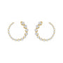 Sapphire Row Natural Diamond Graduated Front-Back Hoop Earrings - 14K Yellow Gold, 15 × 15 mm · 7/8 ctw (view 2)