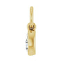 Sapphire Row Natural Gemstone Bezel Hoop Charm - Diamond, 10K Yellow Gold, Oval 4.5 × 3.2 mm (view 3)