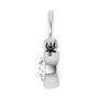 Sapphire Row Natural Gemstone Bezel Hoop Charm - Diamond, 10K White Gold, Round 3.65 mm (view 2)