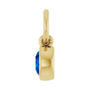 Sapphire Row Natural Gemstone Bezel Hoop Charm - Blue Sapphire, 14K Yellow Gold, Round 3.65 mm (view 3)