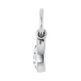 Sapphire Row Natural Gemstone Bezel Hoop Charm - Diamond, 14K White Gold, Pear 4.7 × 3.1 mm (view 3)