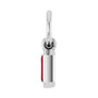 Sapphire Row Natural Gemstone Bezel Hoop Charm - Ruby, 10K White Gold, Emerald 3.8 × 2.8 mm (view 3)