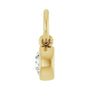 Sapphire Row Natural Gemstone Bezel Hoop Charm - Diamond, 10K Yellow Gold, Round 3.65 mm (view 2)