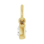 Sapphire Row Lab-Grown Diamond Bezel Hoop Charm - 10K Yellow Gold, Cushion 3.2 × 3.2 mm (view 3)