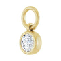 Sapphire Row Lab-Grown Diamond Bezel Hoop Charm - 10K Yellow Gold, Round 3.65 mm (view 3)