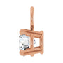 Sapphire Row Lab-Grown Diamond Solitaire Hoop Charm - 14K Rose Gold (view 3)