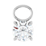 Sapphire Row Lab-Grown Diamond Solitaire Hoop Charm - 14K White Gold