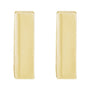 Sapphire Row Gold Square Huggie Hoop Earrings - 10K Yellow Gold (view 2)