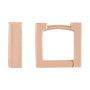 Sapphire Row Gold Square Huggie Hoop Earrings - 14K Rose Gold