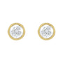 Sapphire Row Natural Diamond Bezel Martini Stud Earrings - 14K Yellow Gold, 5.8 mm · 1 1/2 ctw (view 2)