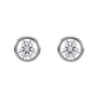 Sapphire Row Natural Diamond Bezel Martini Stud Earrings - Platinum, 4.8 mm · 3/4 ctw (view 2)
