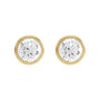 Sapphire Row Natural Diamond Bezel Martini Stud Earrings - 14K Yellow Gold, 5.2 mm · 1 ctw (view 2)