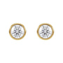 Sapphire Row Lab-Grown Diamond Bezel Martini Stud Earrings - 14K Yellow Gold, 4.8 mm · 3/4 ctw (view 2)