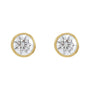 Sapphire Row Lab-Grown Diamond Bezel Martini Stud Earrings - 14K Yellow Gold, 6 mm · 1 5/8 ctw (view 2)