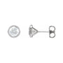Sapphire Row Lab-Grown Diamond Bezel Martini Stud Earrings - 14K White Gold, 5.8 mm · 1 1/2 ctw