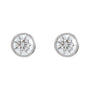 Sapphire Row Lab-Grown Diamond Bezel Martini Stud Earrings - 14K White Gold, 6 mm · 1 5/8 ctw (view 2)