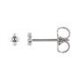 Sapphire Row Gold Bead Cluster Stud Earrings - Platinum, Friction back
