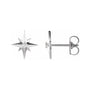 Sapphire Row Natural Diamond Eight-Point Star Stud Earrings - 14K White Gold