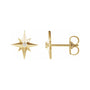 Sapphire Row Natural Diamond Eight-Point Star Stud Earrings - 14K Yellow Gold