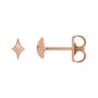 Sapphire Row Gold North Star Stud Earrings - 14K Rose Gold