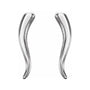 Sapphire Row Gold Italian Horn Stud Earrings - Platinum (view 2)