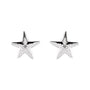 Sapphire Row Gold Starfish Stud Earrings - Platinum (view 2)