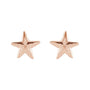 Sapphire Row Gold Starfish Stud Earrings - 14K Rose Gold (view 2)