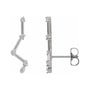 Sapphire Row Natural Diamond Constellation Ear Climbers - Platinum