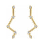 Sapphire Row Natural Diamond Constellation Ear Climbers - 14K Yellow Gold (view 2)