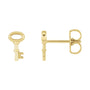 Sapphire Row Gold Petite Key Stud Earrings - 14K Yellow Gold