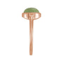Sapphire Row Natural Gemstone Beaded Bezel Cabochon Ring - Jade, 14K Rose Gold (view 3)
