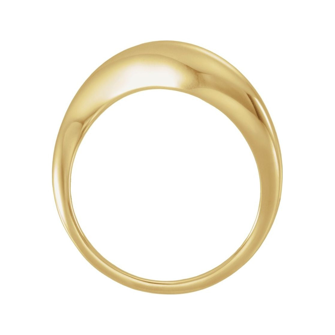 Sapphire Row Gold Freeform Stackable Ring - 14K Yellow Gold (view 2)