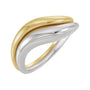 Sapphire Row Gold Freeform Stackable Ring - 14K Yellow Gold (view 5)
