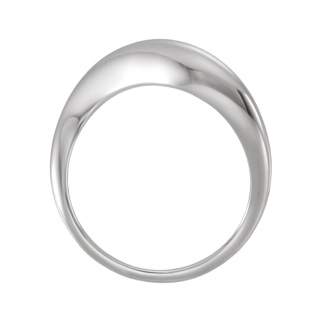 Sapphire Row Gold Freeform Stackable Ring - 14K White Gold (view 2)