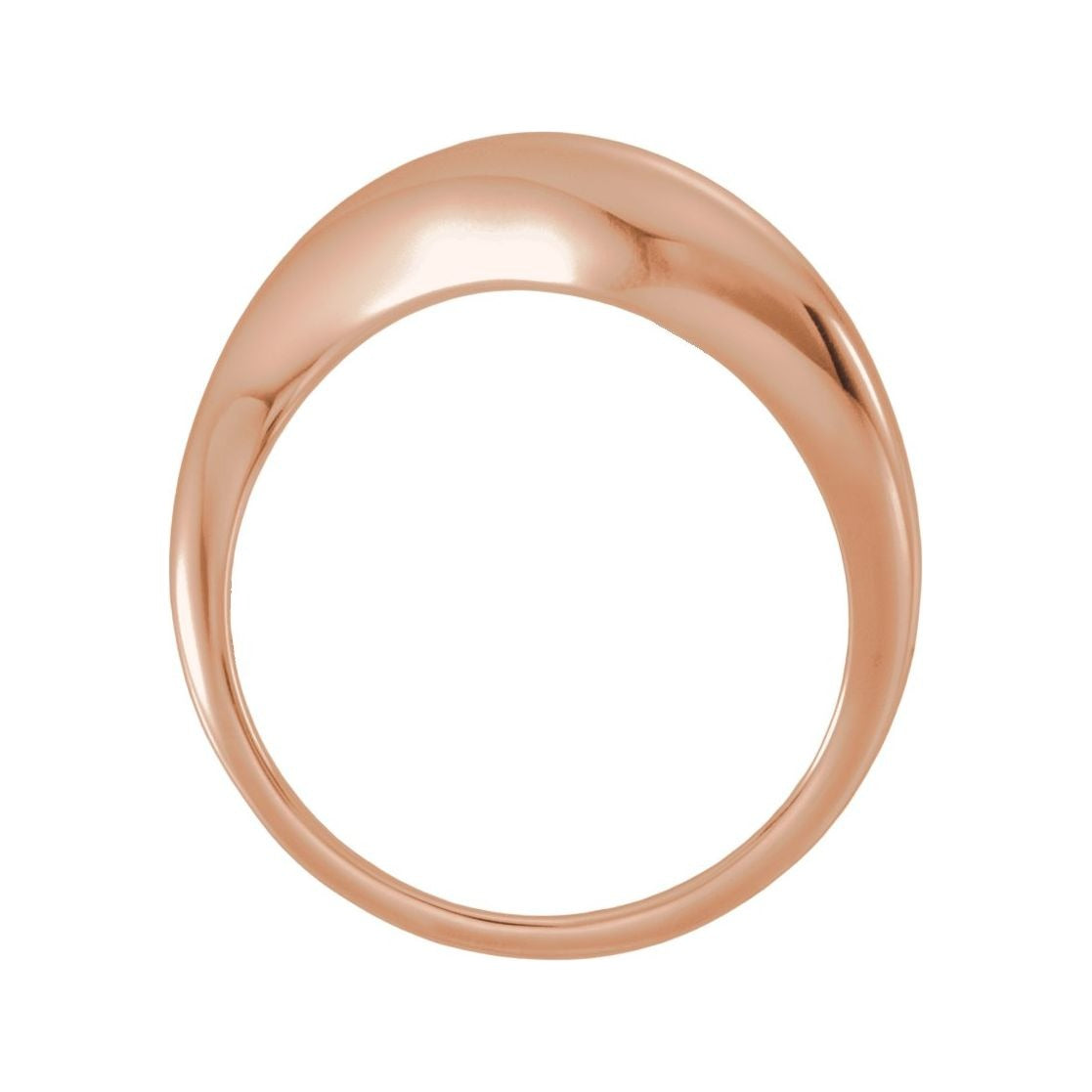Sapphire Row Gold Freeform Stackable Ring - 14K Rose Gold (view 2)