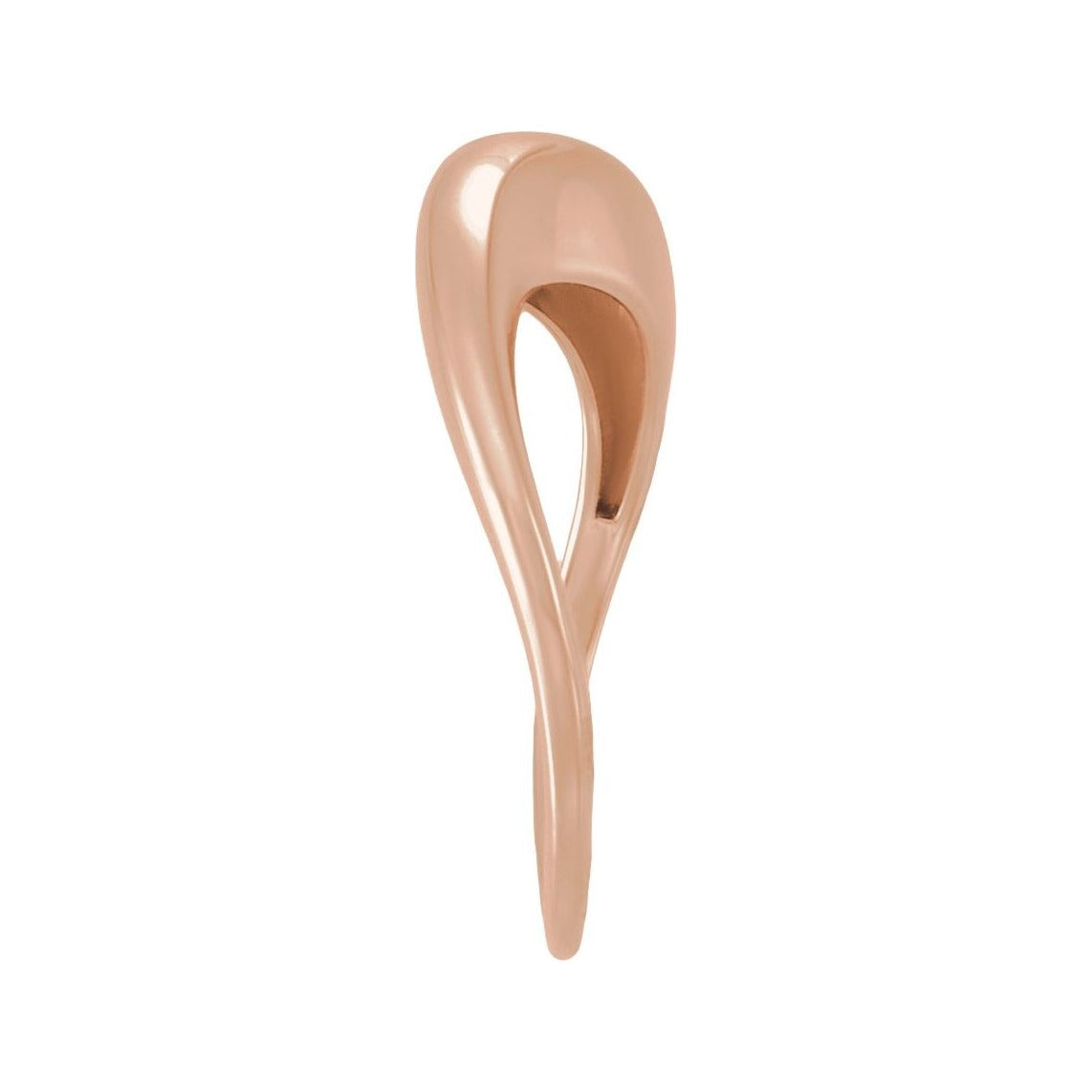 Sapphire Row Gold Freeform Stackable Ring - 14K Rose Gold (view 3)